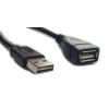 POWERTECH καλώδιο USB αρσενικό σε θηλυκό CAB-U092 Dual Easy, 1.5m, μαύρο | Καλώδια - Αντάπτορες | elabstore.gr