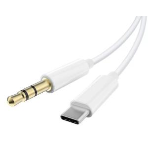 POWERTECH καλώδιο USB-C σε 3.5mm CAB-UC089, 1m, λευκό | Καλώδια - Αντάπτορες | elabstore.gr