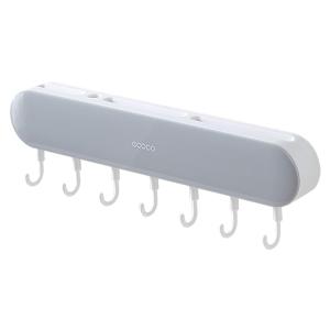 ECOCO κρεμάστρα κουζίνας E2027 με 7 γάντζους, 3.8x6x30cm, γκρι | Οικιακός εξοπλισμός | elabstore.gr