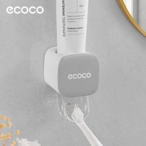 ECOCO διανεμητής οδοντόκρεμας E24024, 5.5x5.5x9.1cm, γκρι | Οικιακός εξοπλισμός | elabstore.gr