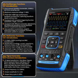 FNIRSI 3 σε 1 παλμογράφος/πολύμετρο/signal generator χειρός 2C53T, επαναφορτιζόμενο | eLabstore.gr
