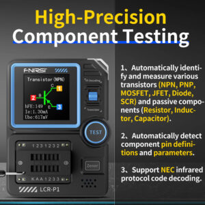 FNIRSI transistor tester LCR-P1, επαναφορτιζόμενο | Εργαλεία | elabstore.gr