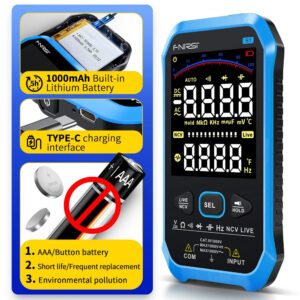 FNIRSI ψηφιακό πολύμετρο S1, 1000V AC/DC, NCV, RMS, επαναφορτιζόμενο | Εργαλεία | elabstore.gr