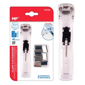 MP συρραπτικό τύπου κλιπ PA109 με 8x επαναχρησιμοποιήσιμα κλιπ, 45 φύλλα, διάφανο | Αναλώσιμα - Είδη Γραφείου | elabstore.gr