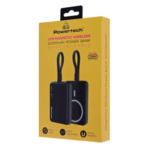 POWERTECH power bank PT-1376 με καλώδιο, 10000mah, magnetic wireless, 20W, μαύρο | eLabstore.gr POWERTECH power bank PT-1376 με καλώδιο, 10000mah, magnetic wireless, 20W, μαύρο | Αξεσουάρ κινητών | elabstore.gr