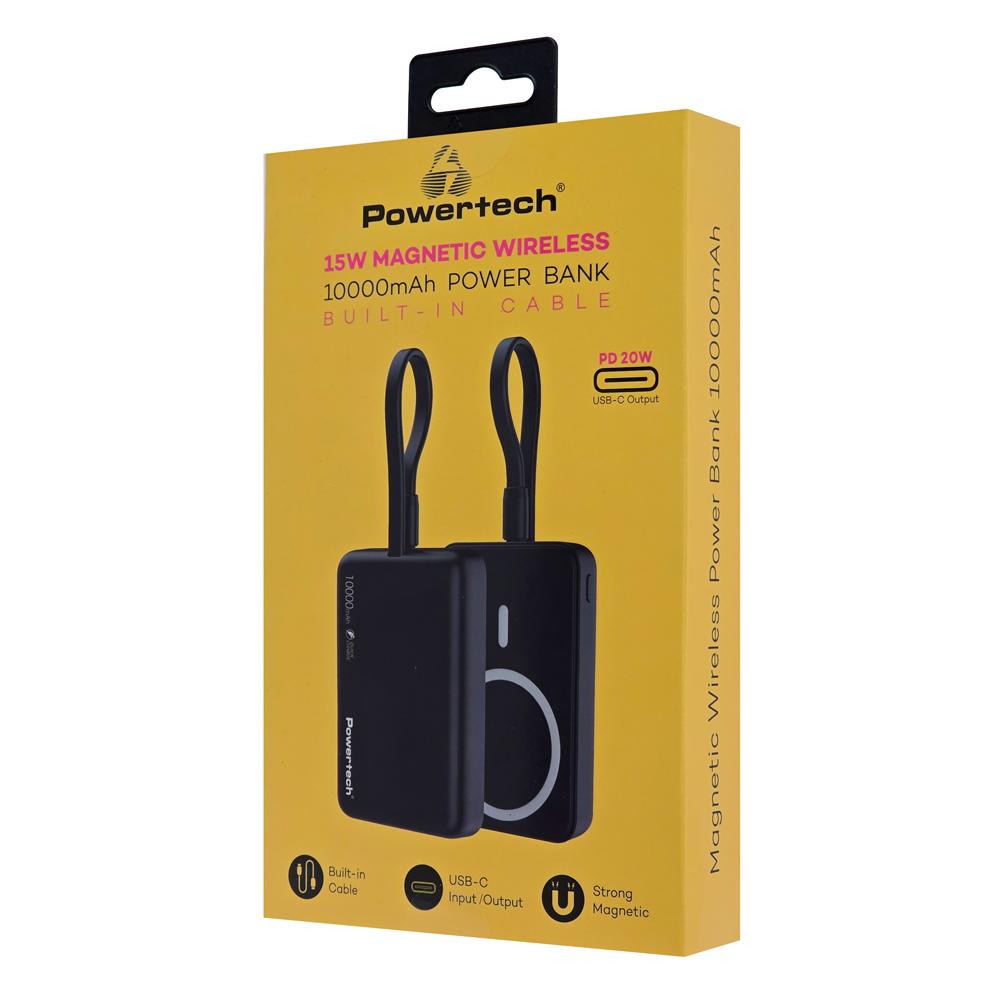POWERTECH power bank PT-1376 με καλώδιο, 10000mah, magnetic wireless, 20W, μαύρο | eLabstore.gr POWERTECH power bank PT-1376 με καλώδιο, 10000mah, magnetic wireless, 20W, μαύρο | Αξεσουάρ κινητών | elabstore.gr