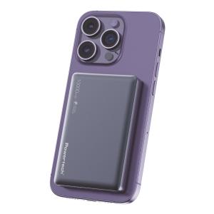 POWERTECH power bank PT-1377, 10000mah, magnetic wireless, 20W, γκρι | Αξεσουάρ κινητών | elabstore.gr