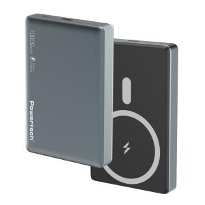 POWERTECH power bank PT-1377, 10000mah, magnetic wireless, 20W, γκρι | Αξεσουάρ κινητών | elabstore.gr