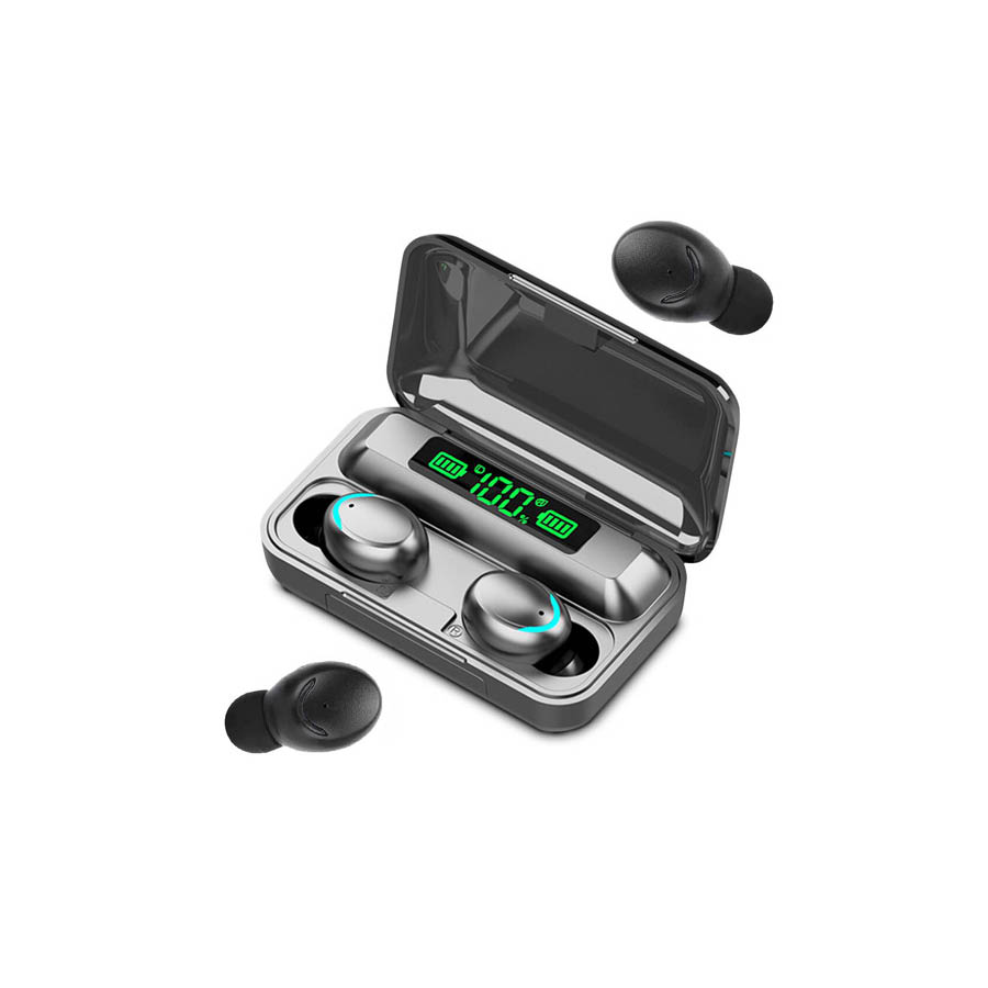 Ακουστικό In-ear Bluetooth Wireless earphones noice cancelling ANC, ENC με docking station F9-5 μαύρ | eLabstore.gr Ακουστικό In-ear Bluetooth Wireless earphones noice cancelling ANC, ENC με docking station F9-5 μαύρ | Περιφερειακά | elabstore.gr