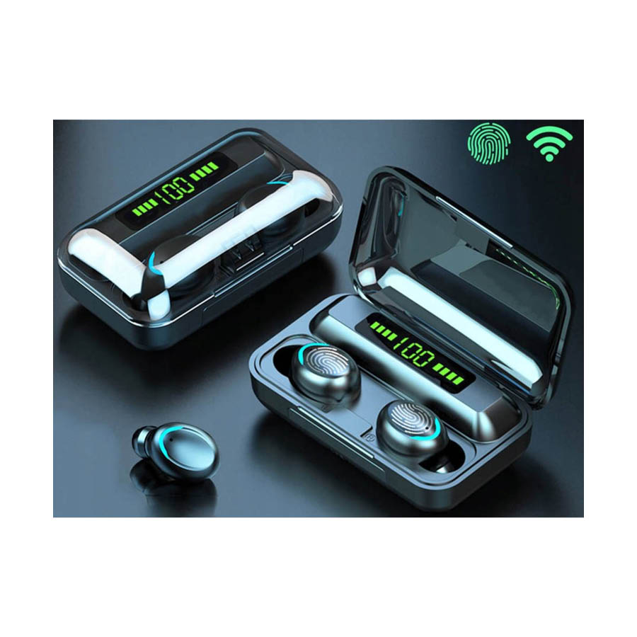 Ακουστικό In-ear Bluetooth Wireless earphones noice cancelling ANC, ENC με docking station F9-5 μαύρ | eLabstore.gr Ακουστικό In-ear Bluetooth Wireless earphones noice cancelling ANC, ENC με docking station F9-5 μαύρ | Περιφερειακά | elabstore.gr
