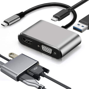 Adaptor USB-C Male σε HDMI 4K, VGA και USB 3.0 HUB με τροφοδοσία | eLabstore.gr Adaptor USB-C Male σε HDMI 4K, VGA και USB 3.0 HUB με τροφοδοσία | Αξεσουάρ | elabstore.gr