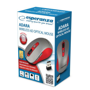 Ασύρματο Ποντίκι Adara 2.4Ghz 800-1600 Dpi κόκκινο/ασημί EM131R | eLabstore.gr Ασύρματο Ποντίκι Adara 2.4Ghz 800-1600 Dpi κόκκινο/ασημί EM131R | Περιφερειακά | elabstore.gr