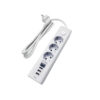 Πολύπριζο Well 3x Schuko, 3x USB και με 1x USB-C Διακόπτη 3m/3g1.5 EXTS-3S3M-USBC4-WL | Ηλεκτρολογικά | elabstore.gr