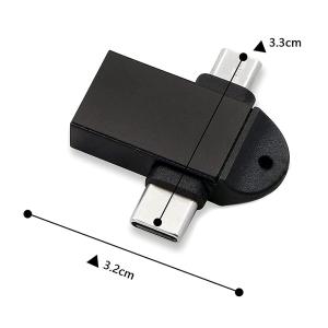 POWERTECH αντάπτορας USB σε USB-C & micro USB CAB-UC090, 5Gbps, μαύρος | Καλώδια - Αντάπτορες | elabstore.gr