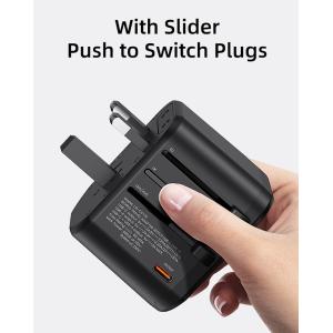 USAMS φορτιστής/αντάπτορας πρίζας US-CC179, USB-C & 2x USB, universal, 20W, μαύρος | Αξεσουάρ κινητών | elabstore.gr