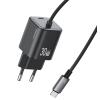 USAMS φορτιστής τοίχου CC264 με καλώδιο, USB-C, 30W, GaN, μαύρος | Αξεσουάρ κινητών | elabstore.gr