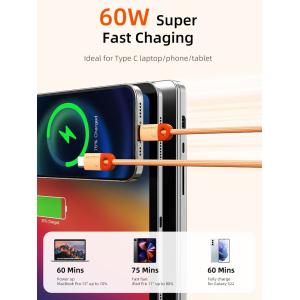 CABLETIME καλώδιο USB-C CT-CM60-PBW, 60W PD, 480Mbps, 1m, μπλε | Καλώδια - Αντάπτορες | elabstore.gr