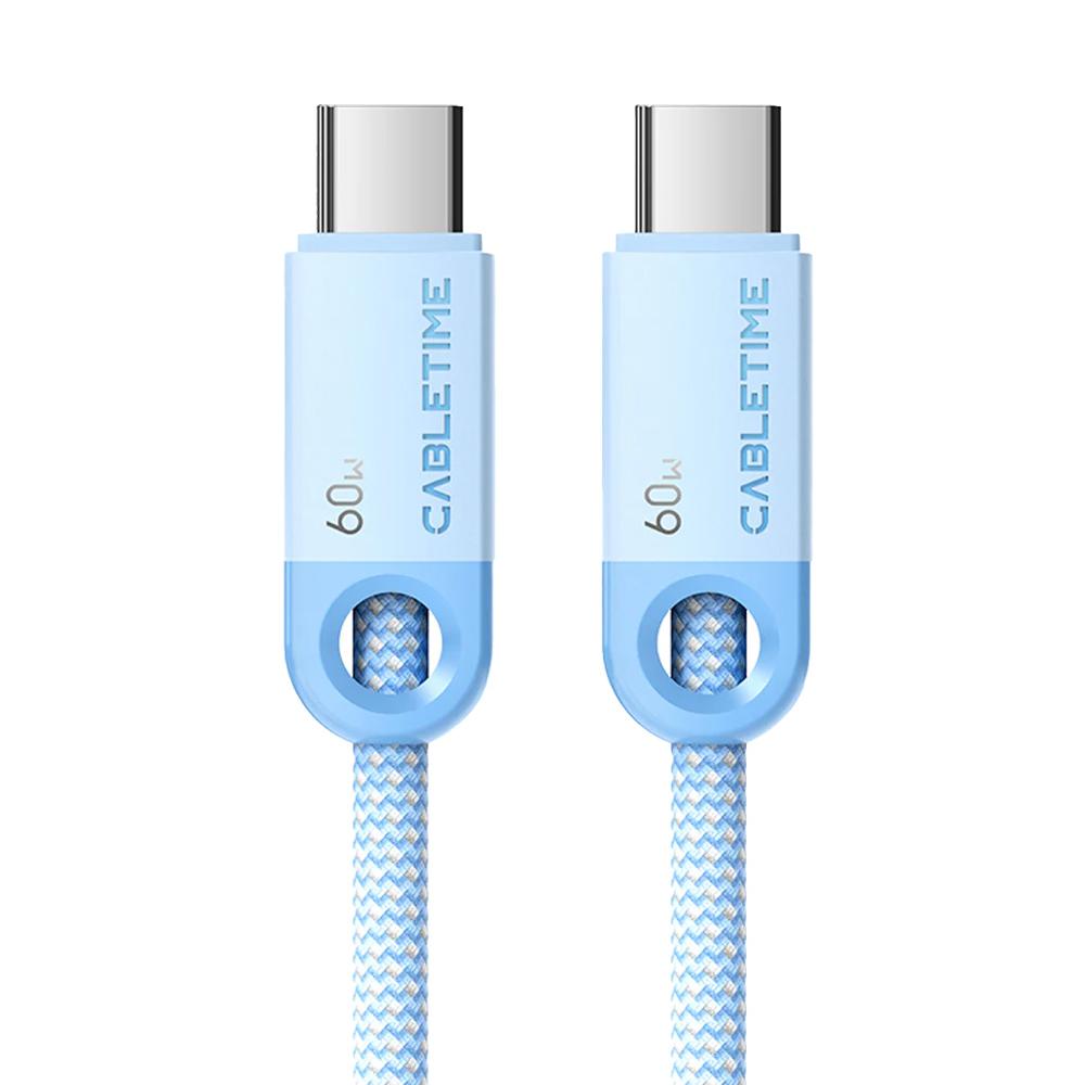 CABLETIME καλώδιο USB-C CT-CM60-PBW, 60W PD, 480Mbps, 1m, μπλε | eLabstore.gr CABLETIME καλώδιο USB-C CT-CM60-PBW, 60W PD, 480Mbps, 1m, μπλε | Καλώδια - Αντάπτορες | elabstore.gr
