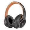 DOQAUS headphones DESIGN 1, ασύρματα & ενσύρματα, Φ40mm, 600mAh, μαύρα/καφέ | Αξεσουάρ κινητών | elabstore.gr