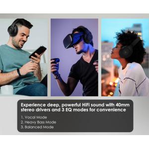 DOQAUS headphones DESIGN 2, ασύρματα & ενσύρματα, Φ40mm, 600mAh, μαύρα | eLabstore.gr