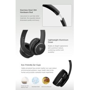 DOQAUS headphones DESIGN 3, ασύρματα & ενσύρματα, Φ40mm, 600mAh, μπλε | eLabstore.gr