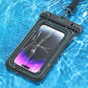 USAMS αδιάβροχη θήκη smartphone US-YD013, έως 6.7", IP68, μαύρη | Αξεσουάρ κινητών | elabstore.gr