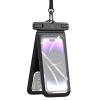 USAMS αδιάβροχη θήκη smartphone YD014 με 2 διαμερίσματα, έως 7", IP68, μαύρη | Αξεσουάρ κινητών | elabstore.gr