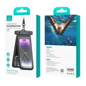 USAMS αδιάβροχη θήκη smartphone YD014 με 2 διαμερίσματα, έως 7", IP68, μαύρη | eLabstore.gr USAMS αδιάβροχη θήκη smartphone YD014 με 2 διαμερίσματα, έως 7", IP68, μαύρη | eLabstore.gr