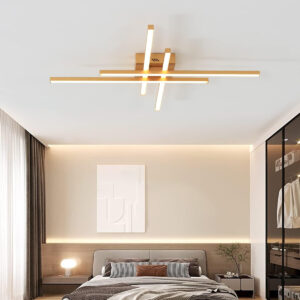 POWERTECH LED φωτιστικό οροφής HLL-0179, 50W, 4500K, 9x60x60cm, χρυσό | Φωτισμός | elabstore.gr