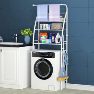 HOME USE ραφιέρα μπάνιου HUH-0222 με 3 ράφια, μεταλλική, 65x25x175cm, λευκή | Οικιακός εξοπλισμός | elabstore.gr