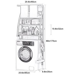 HOME USE ραφιέρα μπάνιου HUH-0222 με 3 ράφια, μεταλλική, 65x25x175cm, λευκή | eLabstore.gr HOME USE ραφιέρα μπάνιου HUH-0222 με 3 ράφια, μεταλλική, 65x25x175cm, λευκή | Οικιακός εξοπλισμός | elabstore.gr