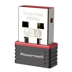 POWERTECH ασύρματος USB αντάπτορας δικτύου PT-1383, 300Mbps WiFi 6 | Δικτυακά | elabstore.gr