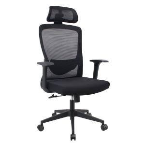 POWERTECH καρέκλα γραφείου PT-1390 με μπράτσα και ανάκλιση, ρυθμιζόμενο ύψος, μαύρη | Αναλώσιμα - Είδη Γραφείου | elabstore.gr