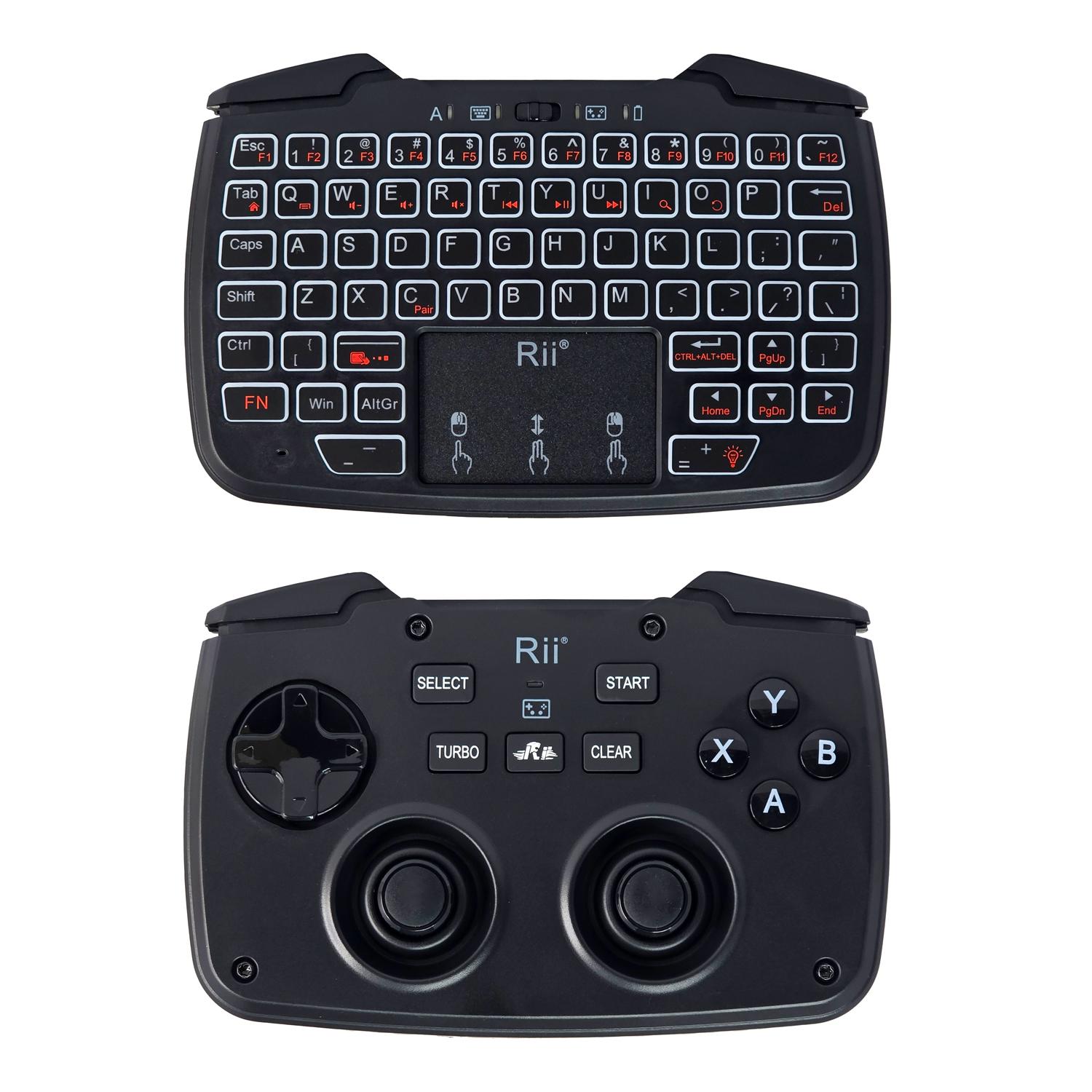 RIITEK ασύρματο gamepad & πληκτρολόγιο RK707, backlit, 2.4GHz, μαύρο | eLabstore.gr RIITEK ασύρματο gamepad & πληκτρολόγιο RK707, backlit, 2.4GHz, μαύρο | Εικόνα & Ήχος | elabstore.gr