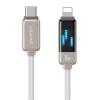 USAMS καλώδιο Lightning σε USB-C SJ743, 30W, 480Mbps, 1.2m, λευκό | Καλώδια - Αντάπτορες | elabstore.gr