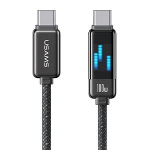 USAMS καλώδιο USB-C SJ744, 100W, 480Mbps, 1.2m, μαύρο | Καλώδια - Αντάπτορες | elabstore.gr