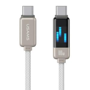 USAMS καλώδιο USB-C SJ744, 100W, 480Mbps, 1.2m, λευκό | Καλώδια - Αντάπτορες | elabstore.gr