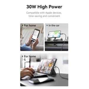 USAMS καλώδιο Lightning σε USB-C SJ749, 30W, 480Mbps, 1.2m, λευκό | Καλώδια - Αντάπτορες | elabstore.gr