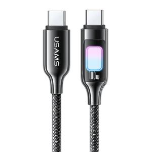 USAMS καλώδιο USB-C SJ750, 100W, 480Mbps, 1.2m, μαύρο | Καλώδια - Αντάπτορες | elabstore.gr