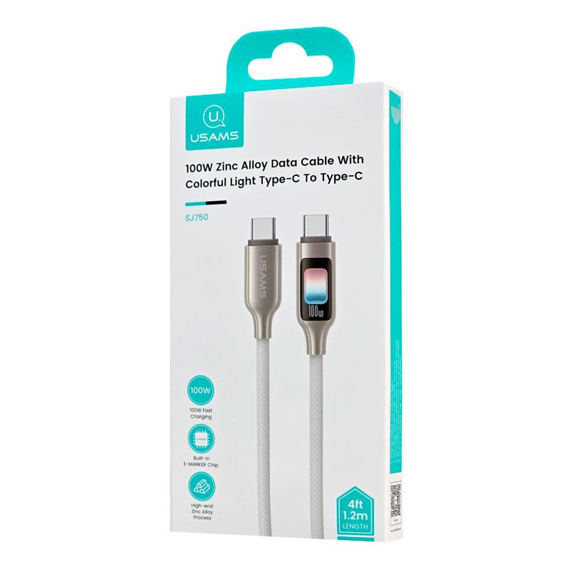 USAMS καλώδιο USB-C SJ750, 100W, 480Mbps, 1.2m, λευκό | eLabstore.gr USAMS καλώδιο USB-C SJ750, 100W, 480Mbps, 1.2m, λευκό | Καλώδια - Αντάπτορες | elabstore.gr
