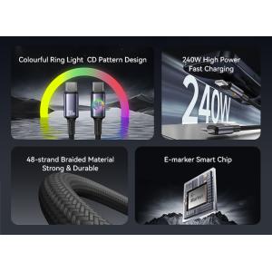 USAMS καλώδιο USB-C SJ751, 240W, 480Mbps, 1.2m, μαύρο | Καλώδια - Αντάπτορες | elabstore.gr