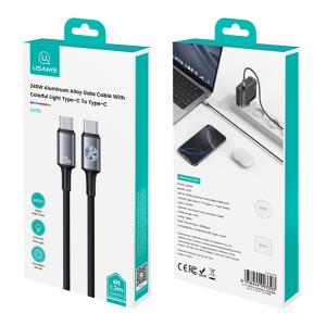 USAMS καλώδιο USB-C SJ751, 240W, 480Mbps, 1.2m, μαύρο | Καλώδια - Αντάπτορες | elabstore.gr