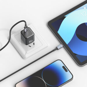 USAMS καλώδιο Lightning σε USB-C SJ753, 30W, 480Mbps, 1.2m, μαύρο | Καλώδια - Αντάπτορες | elabstore.gr