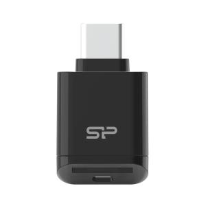 SILICON POWER card reader C200 για micro SD, USB-C, USB 3.2, 180/165MBps, μαύρο | Συνοδευτικά PC | elabstore.gr