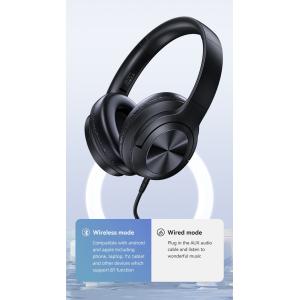 USAMS headphones YH21, ασύρματα & ενσύρματα, Φ40mm, 500mAh, μαύρα | Αξεσουάρ κινητών | elabstore.gr