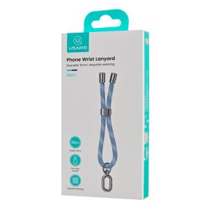 USAMS κορδόνι καρπού για κινητά ZB317, 34cm, universal, μπλε | Αξεσουάρ κινητών | elabstore.gr