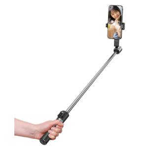 USAMS selfie stick ZB324 με τρίποδο, έως 110cm, Bluetooth, μαύρο | Αξεσουάρ κινητών | elabstore.gr