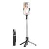 USAMS selfie stick ZB324 με τρίποδο, έως 110cm, Bluetooth, μαύρο | Αξεσουάρ κινητών | elabstore.gr