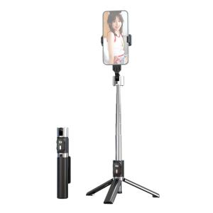 USAMS selfie stick ZB324 με τρίποδο, έως 110cm, Bluetooth, μαύρο | Αξεσουάρ κινητών | elabstore.gr