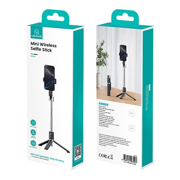 USAMS selfie stick ZB324 με τρίποδο, έως 110cm, Bluetooth, μαύρο | eLabstore.gr USAMS selfie stick ZB324 με τρίποδο, έως 110cm, Bluetooth, μαύρο - Image 6